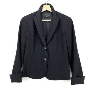 Lafayette 148 Womens Black Wool Blazer Size 4